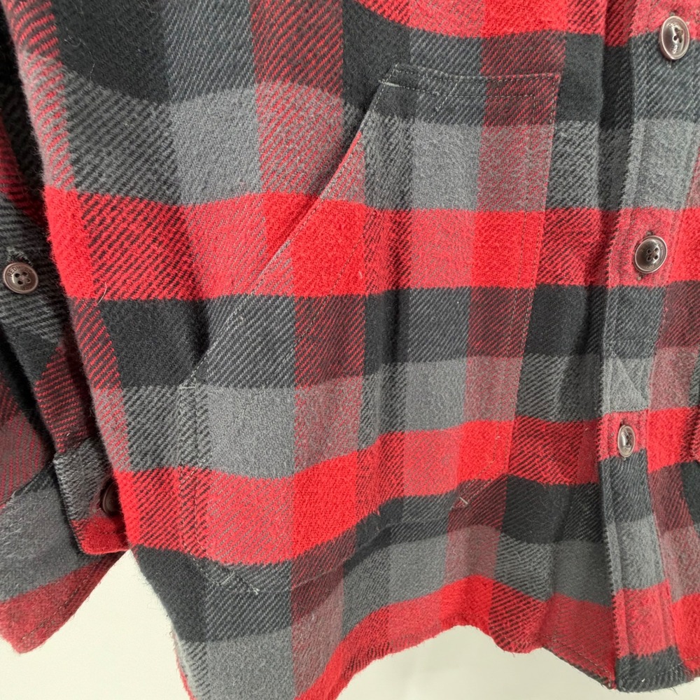 Red Head‎ Brand Co Workhorse Plaid Flannel Shirt Jacket Red Gray Mens L - Picture 5 of 11